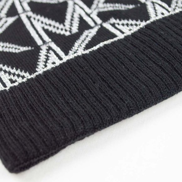 MICHAEL KORS MK Classic Logo Black and Metallic Beanie Hat